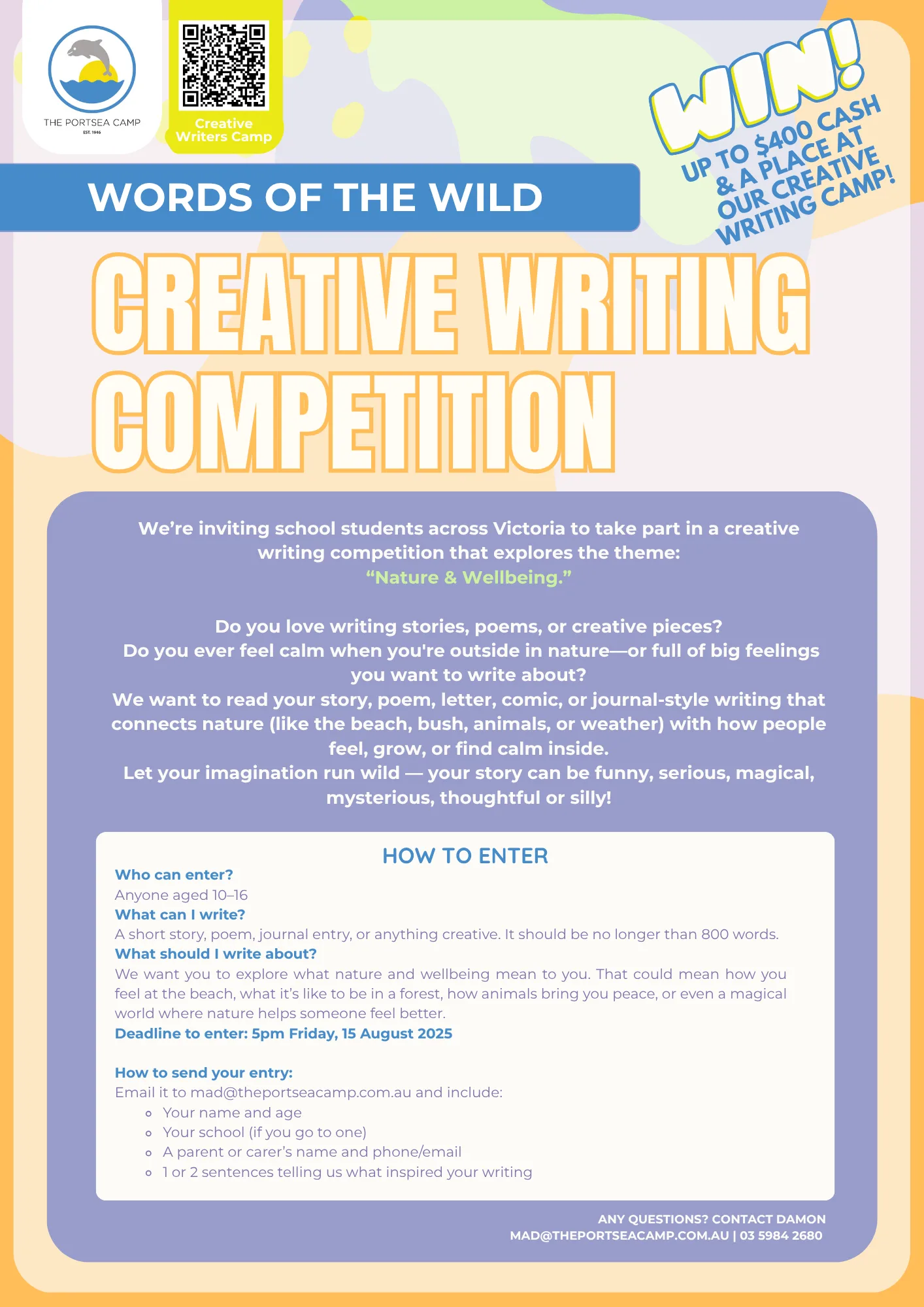 Creative Writers Camp (Junior and Teens) Creative Writers Camp